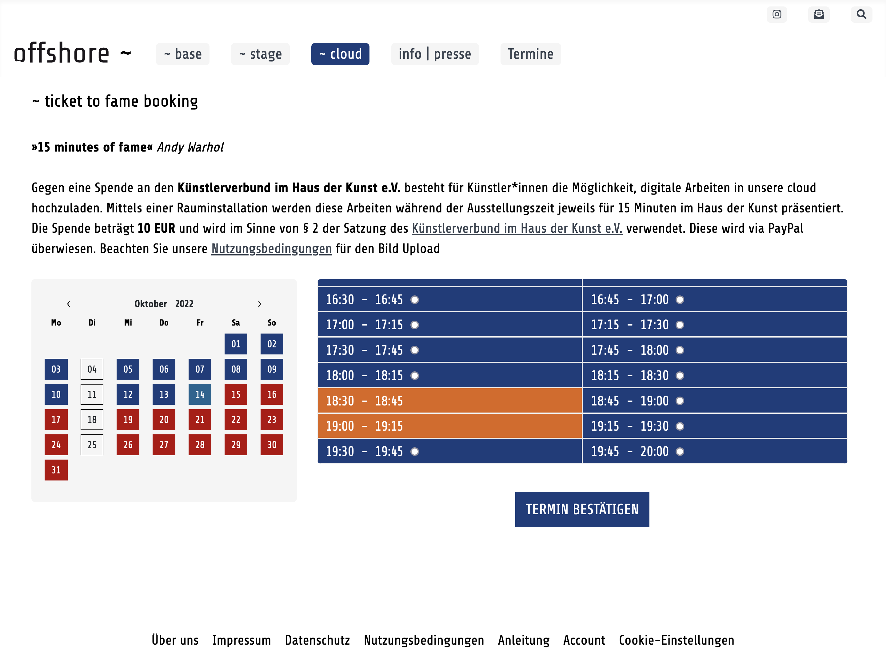 ticket to fame booking